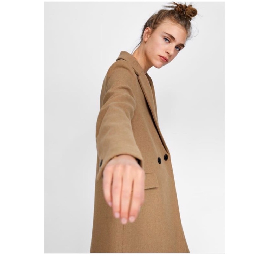 Zara trf camel coat